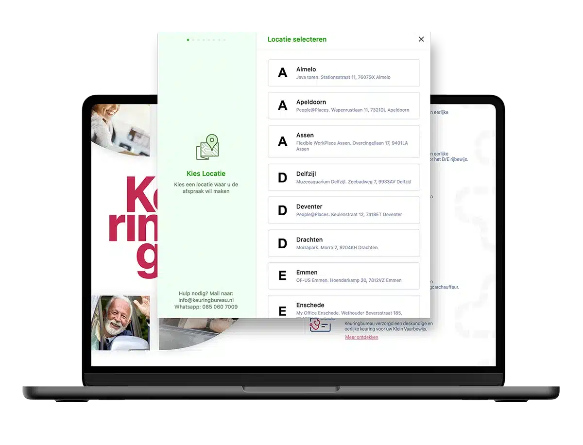 Case Keuring Bureau ontwikkeling boekingsmodule