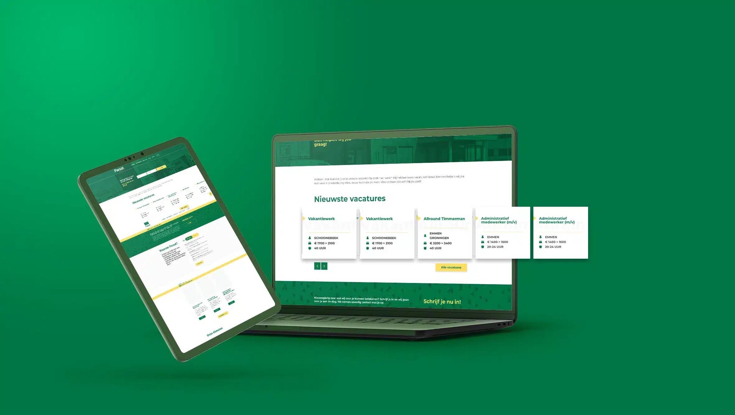 Case Uitzendbureau Paraat ontwikkeling nieuwe website