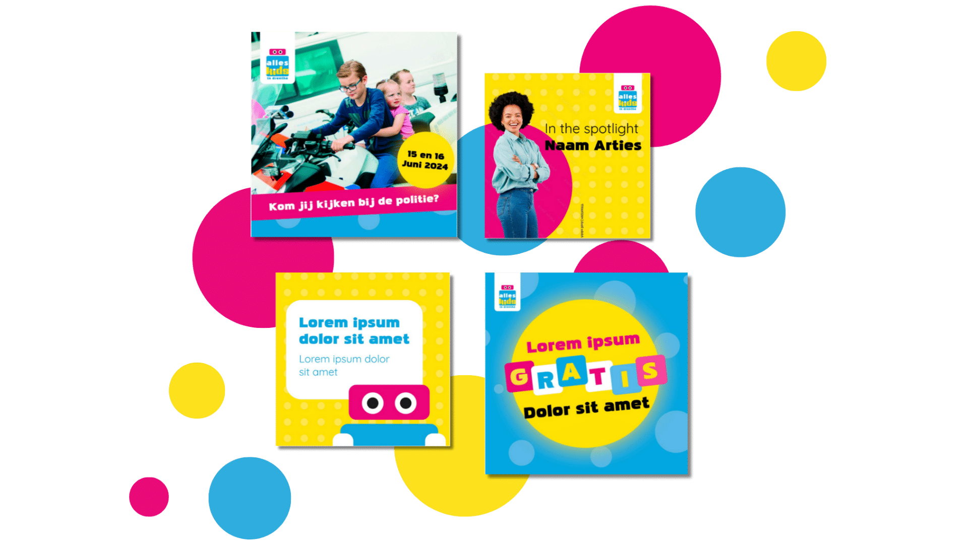Social media templates voor Alles Kids in Drenthe