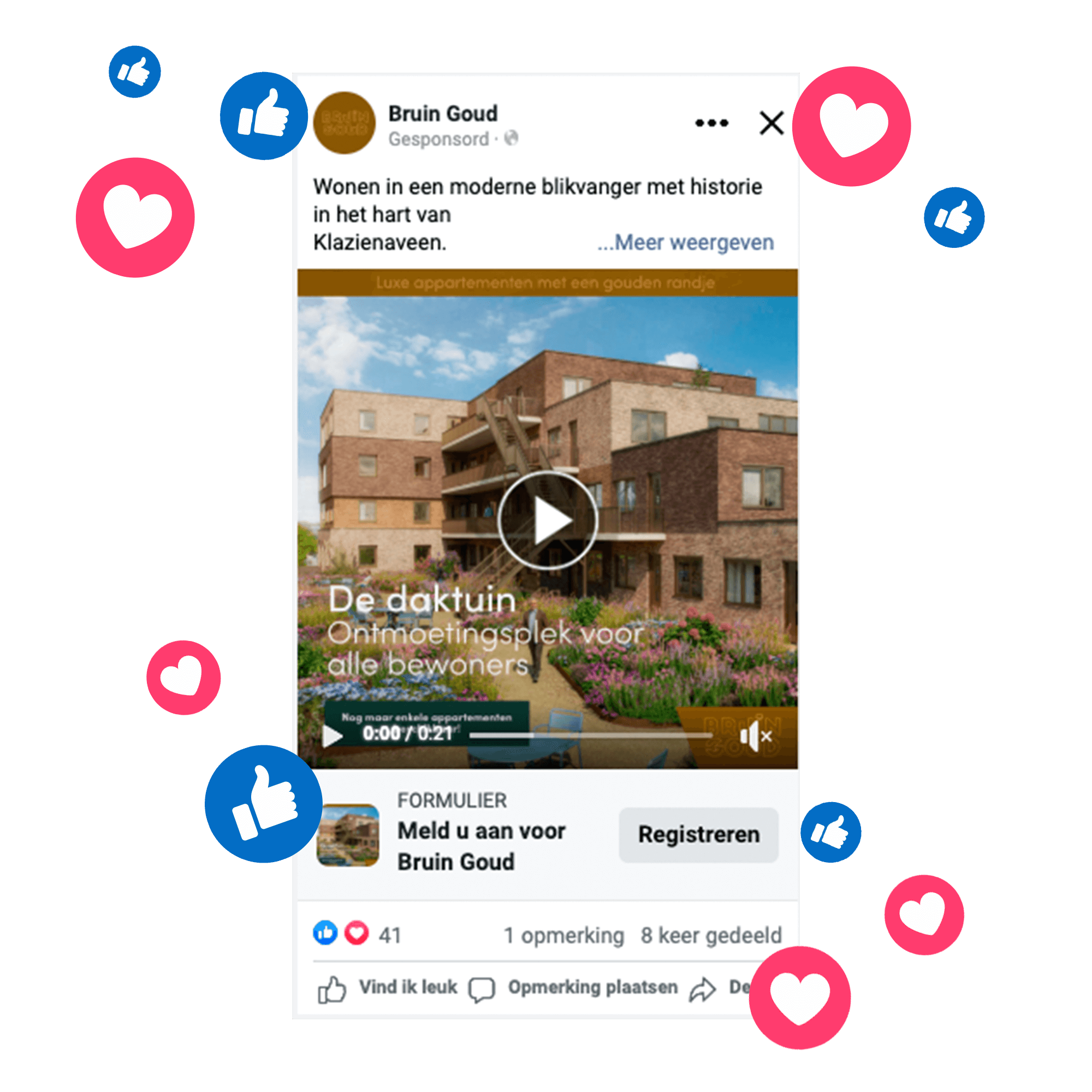 Bruin Goud - Facebook advertentie