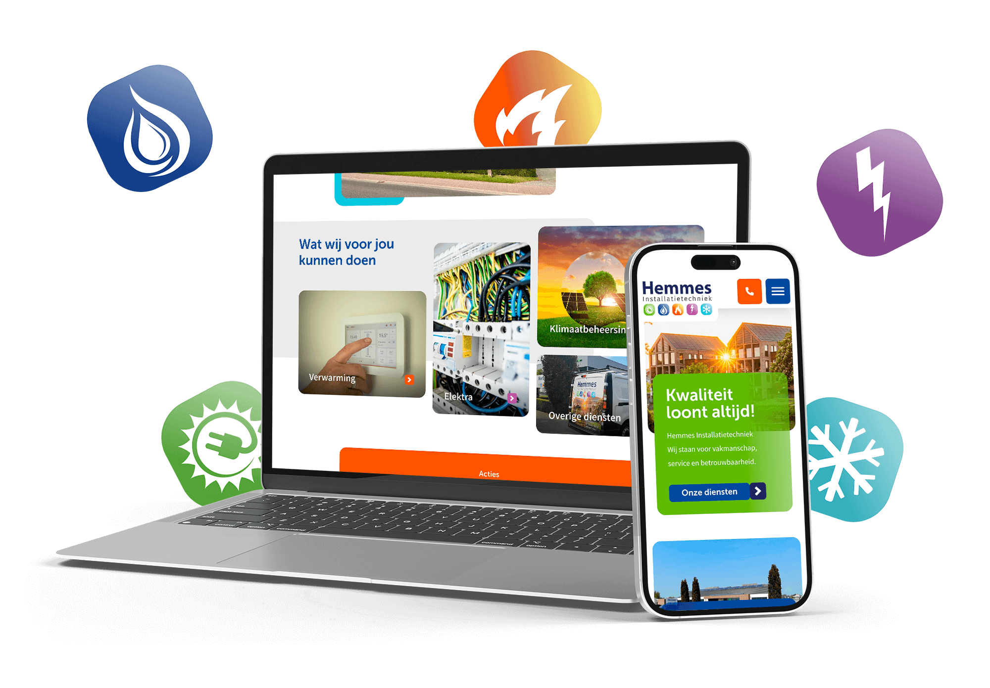 Hemmes - website eindresultaat
