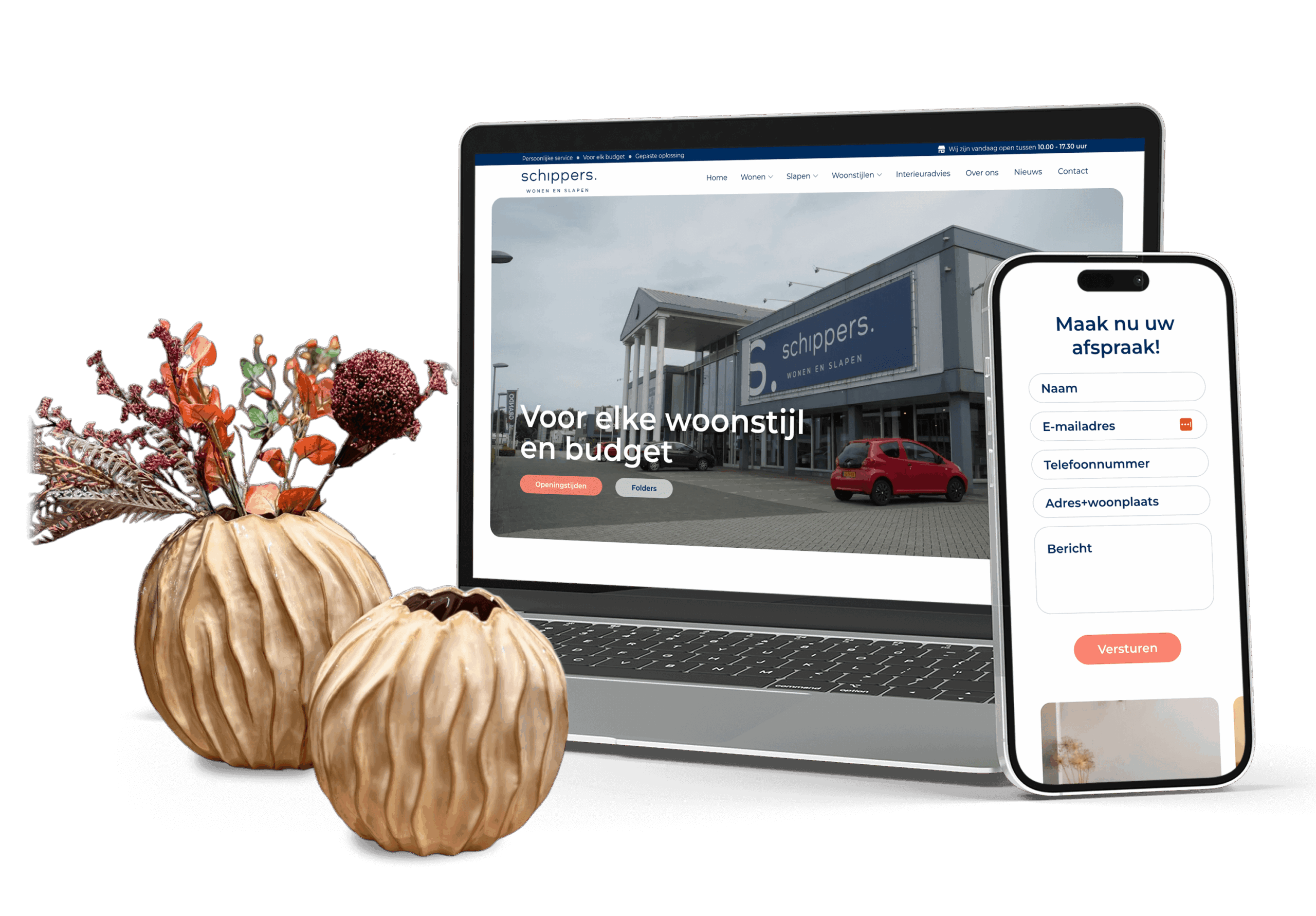 Schippers - website eindresultaat